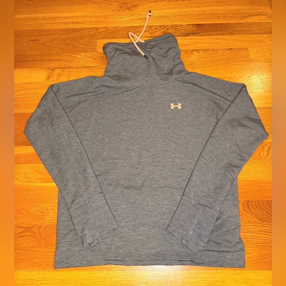 Under Armour Gray Cowl Neck Pullover Hoodie Women’s Medium Loose Fit